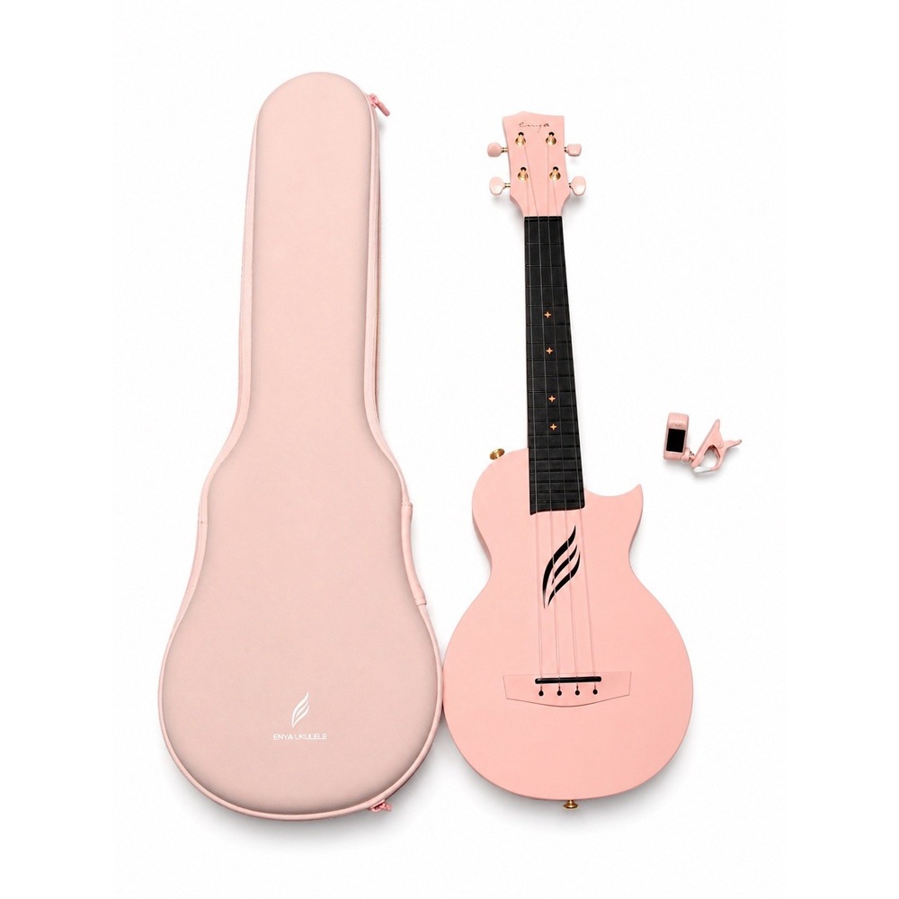 Enya Nova U Concert Ukulele Pink w/ Hard Case Tuner & Capo Carbon Fiber